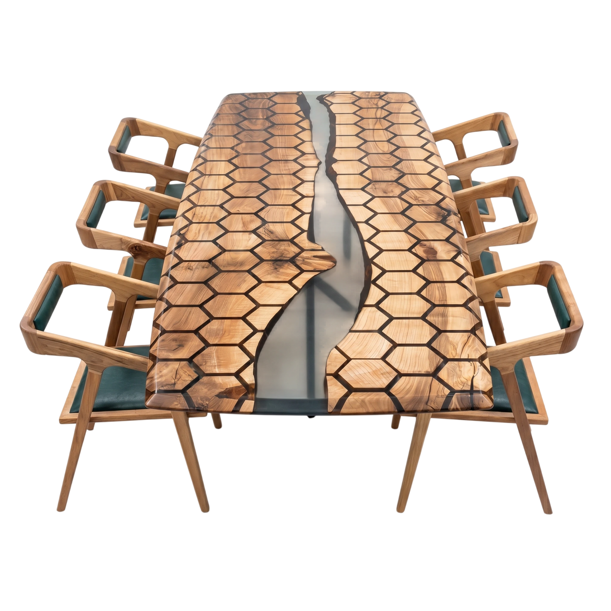 Tessellate Walnut Conference Table