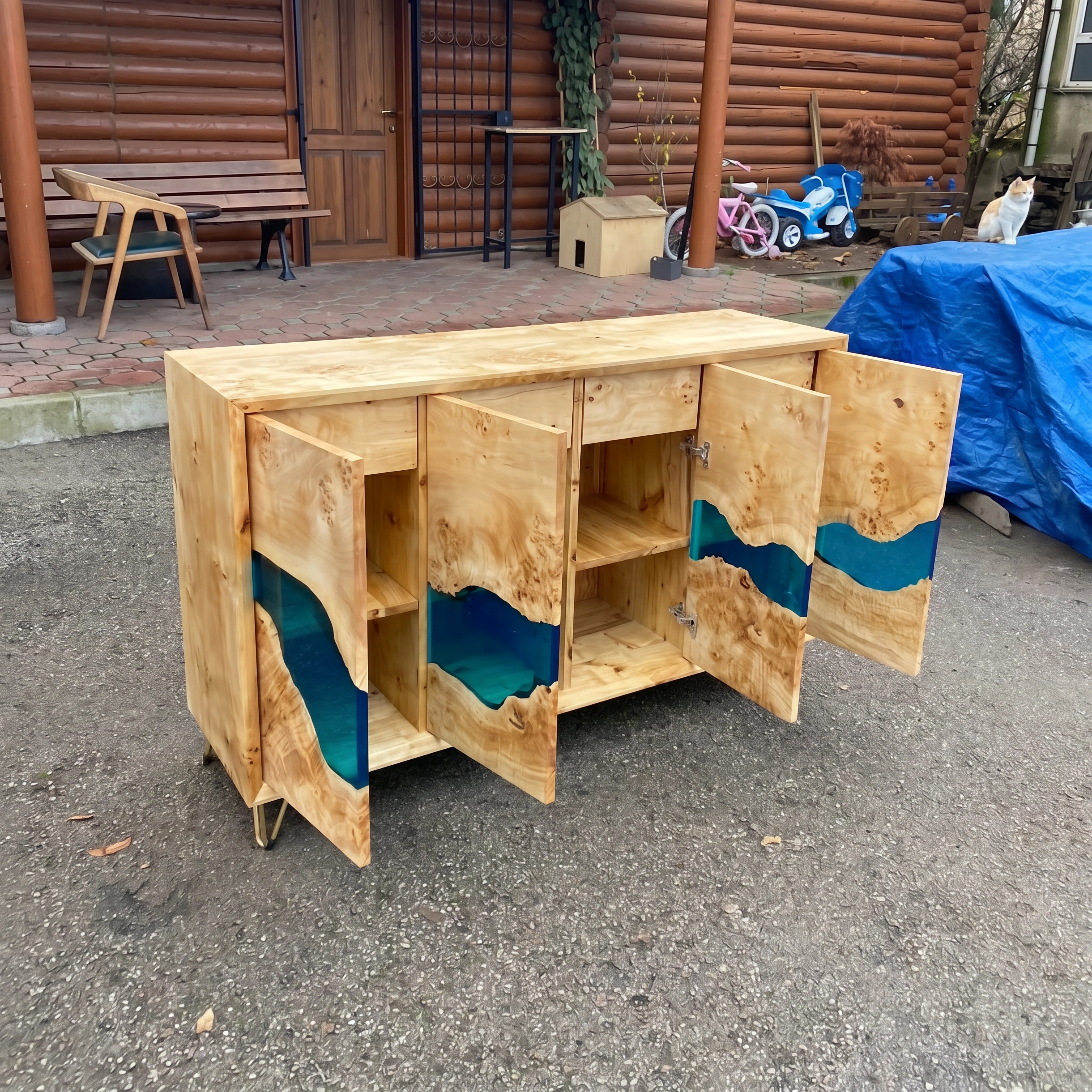 Skylight Poplar Credenza